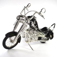 Wire Art Harley-Davidson, Handmade Aluminium Wire Art Sculpture Motorcycle (Black)