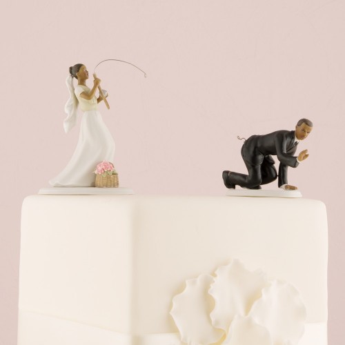Catch Of The Day Bride And Groom Cake Topper Wedding Cake Topper