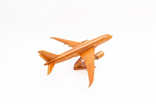 Boeing 787 wooden airplane model