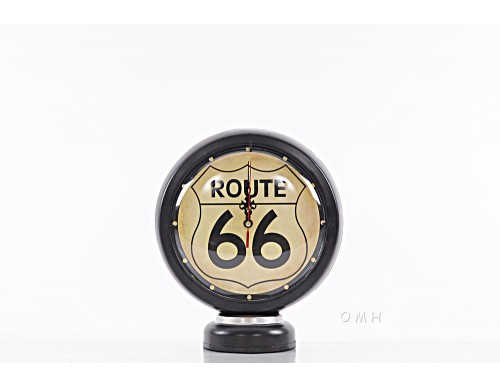 Black Gasoline 66 Gas Pump Clock Model