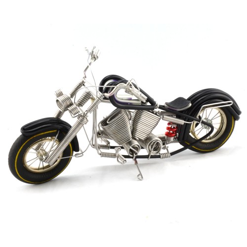 Wire Art Motorcycle Black - Handmade Aluminium Wire Art Sculpture