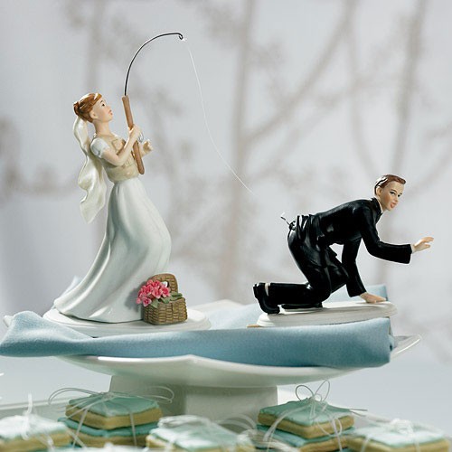 Catch Of The Day Bride And Groom Cake Topper