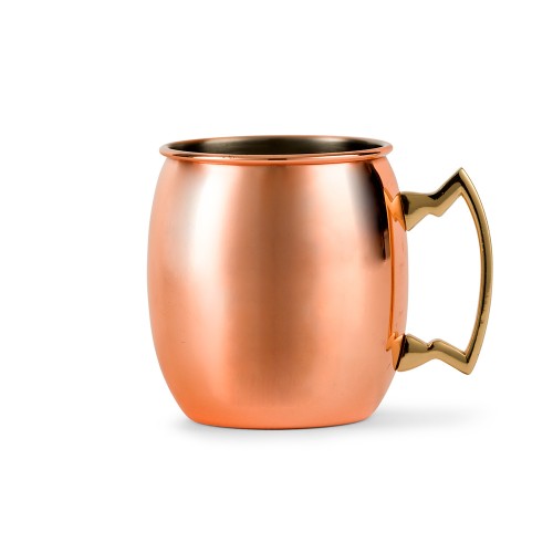 Circle Monogram Moscow Personalized Copper Mule Mug