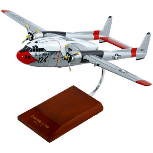 Fairchild C-119G Flying Boxcar Model Scale:1/72. Mahogany wooden model