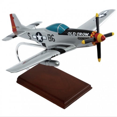 North American P-51D Mustang Old Crow Model Scale:1/24. Mahogany wooden model