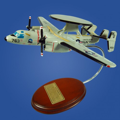 Northrop Grumman E-2 Hawkeye Model Scale:1/80. Mahogany wooden model