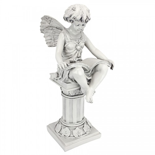 the british reading fairy garden statue