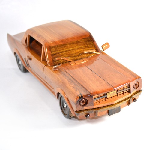 wooden mustang car