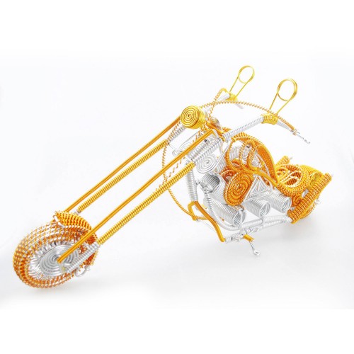 Harley-Davidson Wire Art Motorcycle Model - Gold