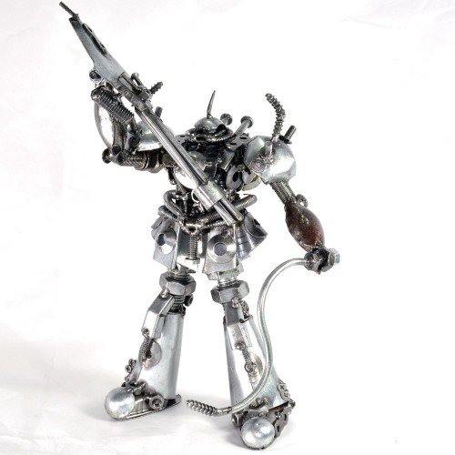 Gundam Exia - Hero fighter robot - Metal sculpture