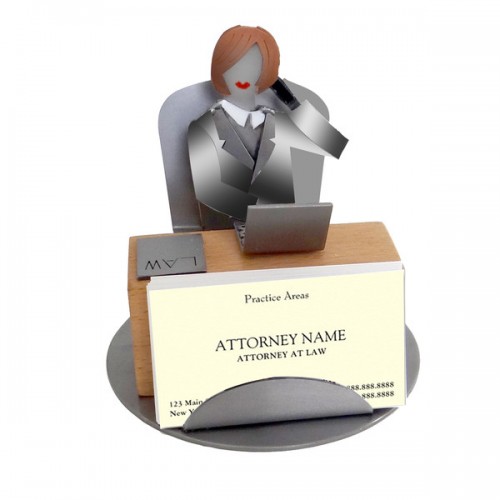 Attorney Female Business Card Holder