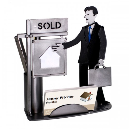 Real Estate Male Business Card Holder