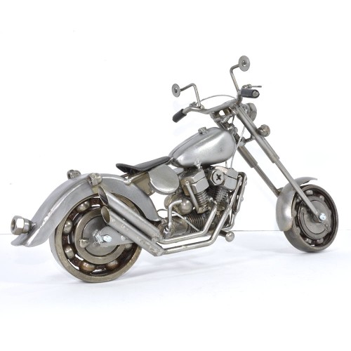 Harley Davidson Recycled Metal Art Sculpture 26cm