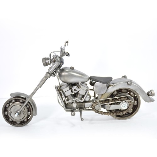 Harley Davidson Metal Motorcycle Sculpture Scrap Recycled Metal Sculpture