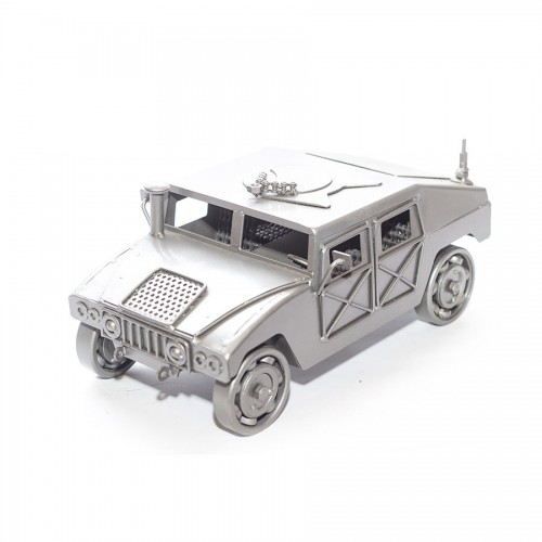 Military Humvee (Gray) Model Scrap Metal Sculpture 