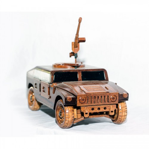 Mahogany Military HUMVEE Model with 50cal machine gun