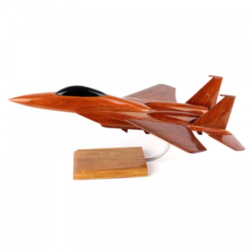 F-15E Strike Eagle Wooden Model - Military Aircraft Mahogany