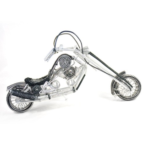 Harley-Davidson, Aluminium Wire Art Sculpture Motorcycle handmade miniature