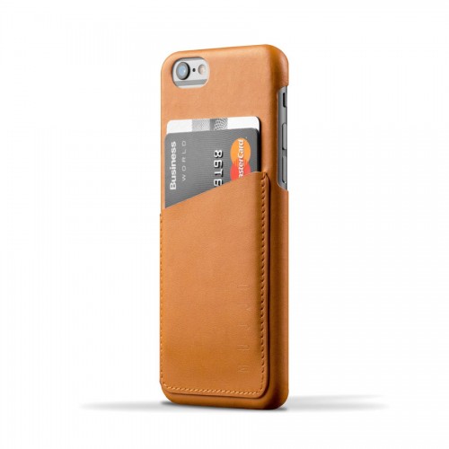 Leather Wallet Case for iPhone 6(s) - Tan