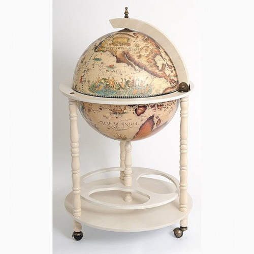 Globe drink cabinet 17 3/4 inches - white