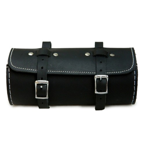 Bicycle Round Saddle Bag in Genuine Leather Tool Bag