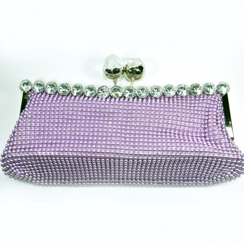 Shining Diamond Evening Clutch Bag Magenta