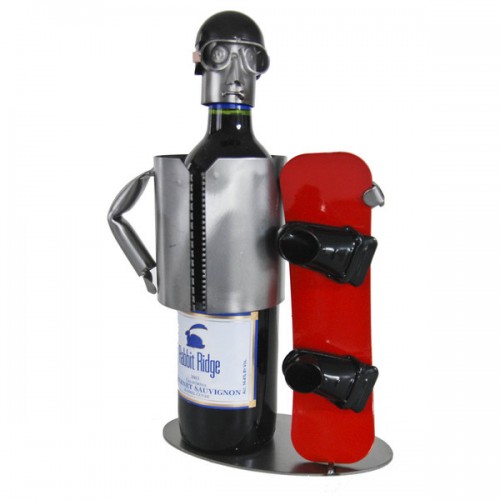 Snowboarder 1 Bottle Tabletop Wine Rack