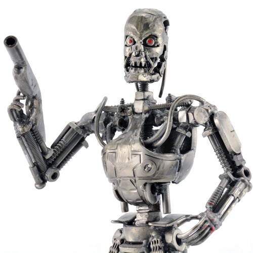 Terminator T-800 Arnold schwarzenegger robot metal sculpture stainless