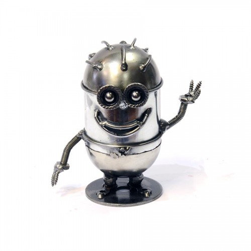 Minion Banana Model Figure (Type 3) - Recycled Scrap Metal Sculpture