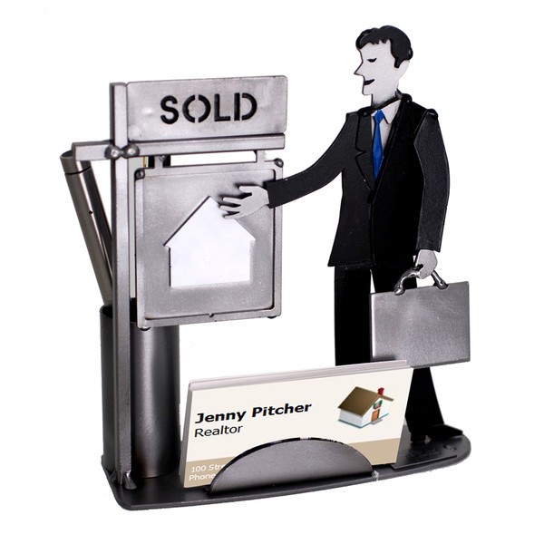 Real Estate Male Business Card Holder Realtor Business Card Holder