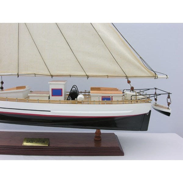 Skipjack Painted (L80) | Yacht Sail Boats Sloop Wooden Model