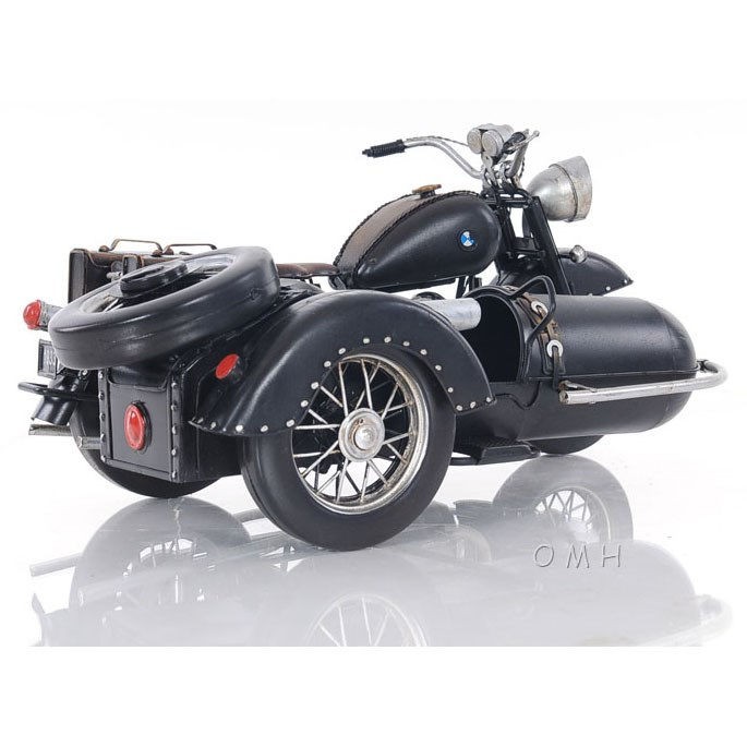 Black Vintage Motorcycle Scale Model