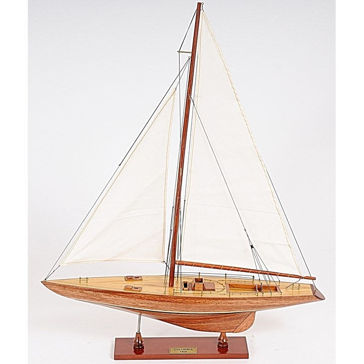 Columbia Sm Yacht Sail Boats Sloop Wooden Model. 