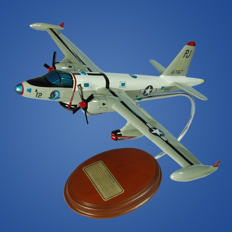 Lockheed Neptune P2V NAVY7 Model Scale. Mahogany wooden model