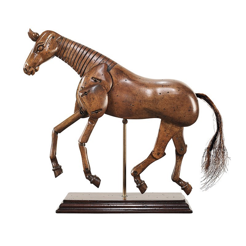 Artist Horse Figurine Articulated Wood Model