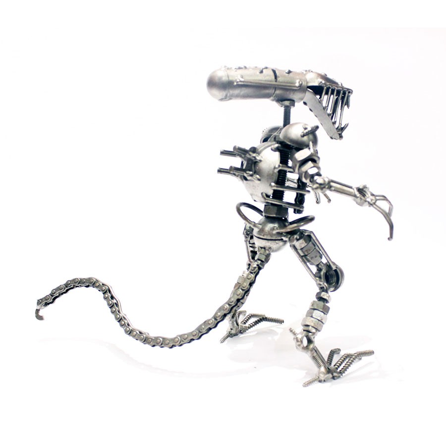 scrap metal alien figure
