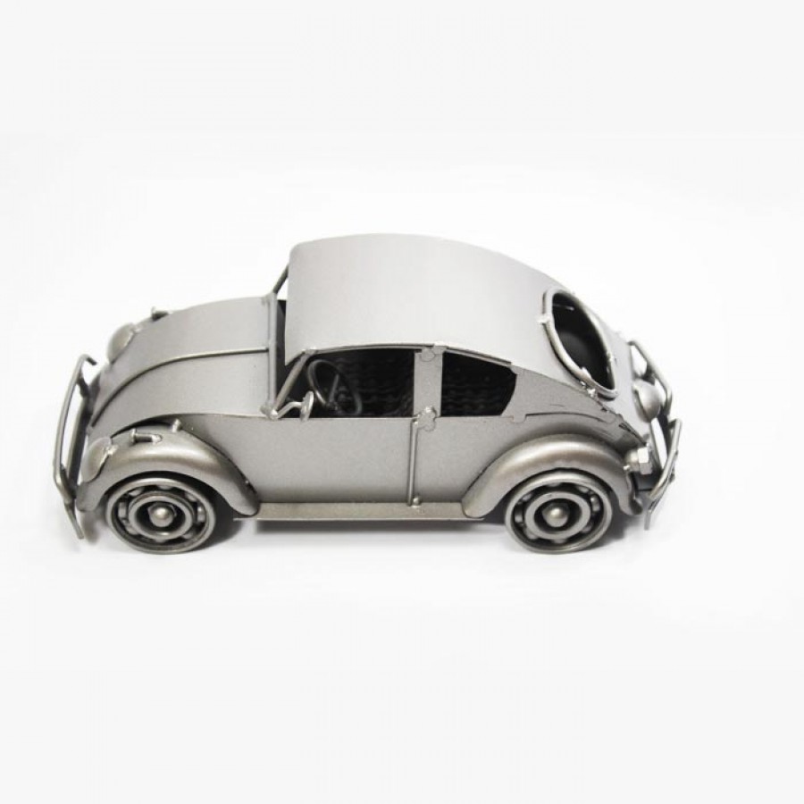 Volkswagen Car Metal Art Sculpture 24cm, Gray (VSW01) Metal vw model