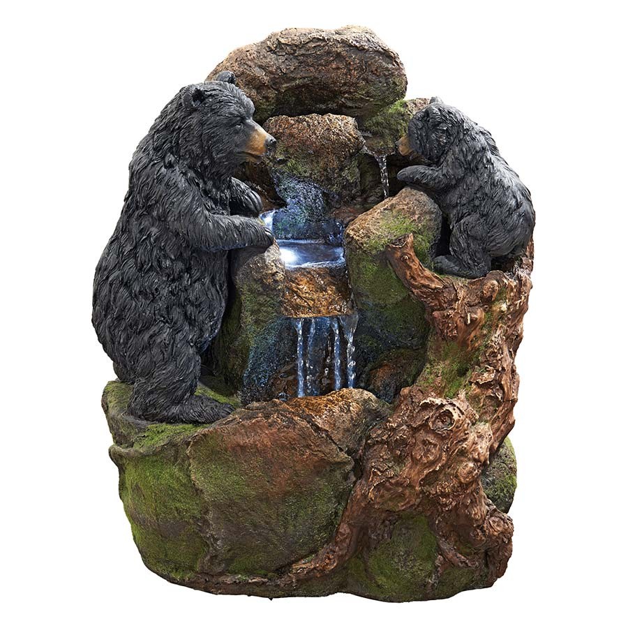 Grizzly Gulch Black Bears Fountain Fountains Garden Decor