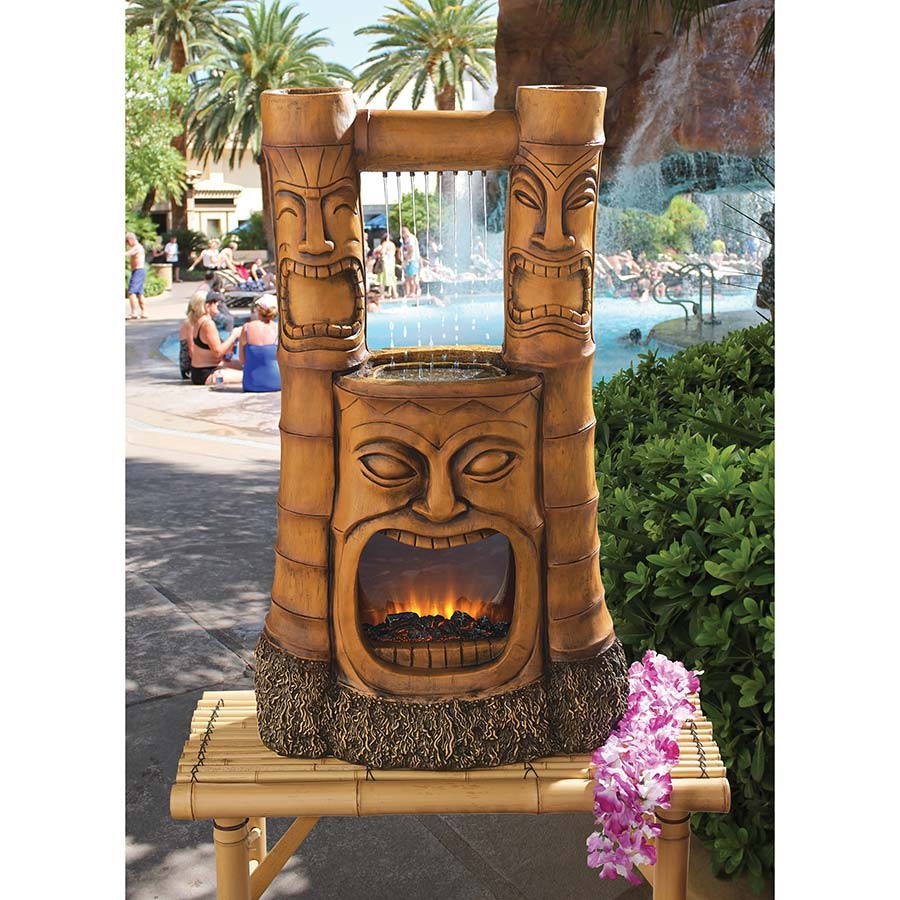 Tiki Gods Of Fire And Water Fountain Fountains Garden Decor
