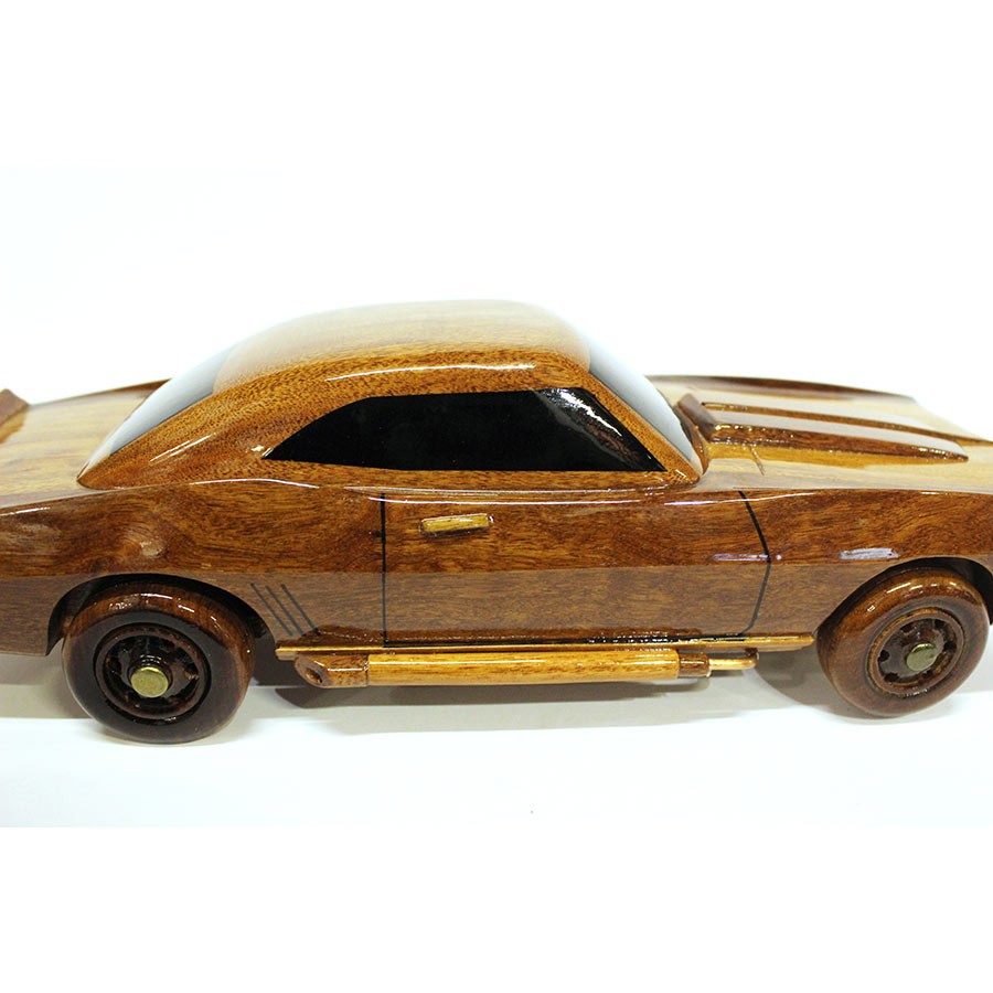 Chevrolet Camaro Wood Car Model Wooden Hand Carved Car