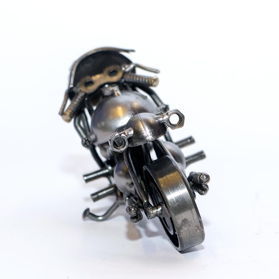 Ducati Sport Motorcycle Metal Sculpture Gray scrap metal art sculpture