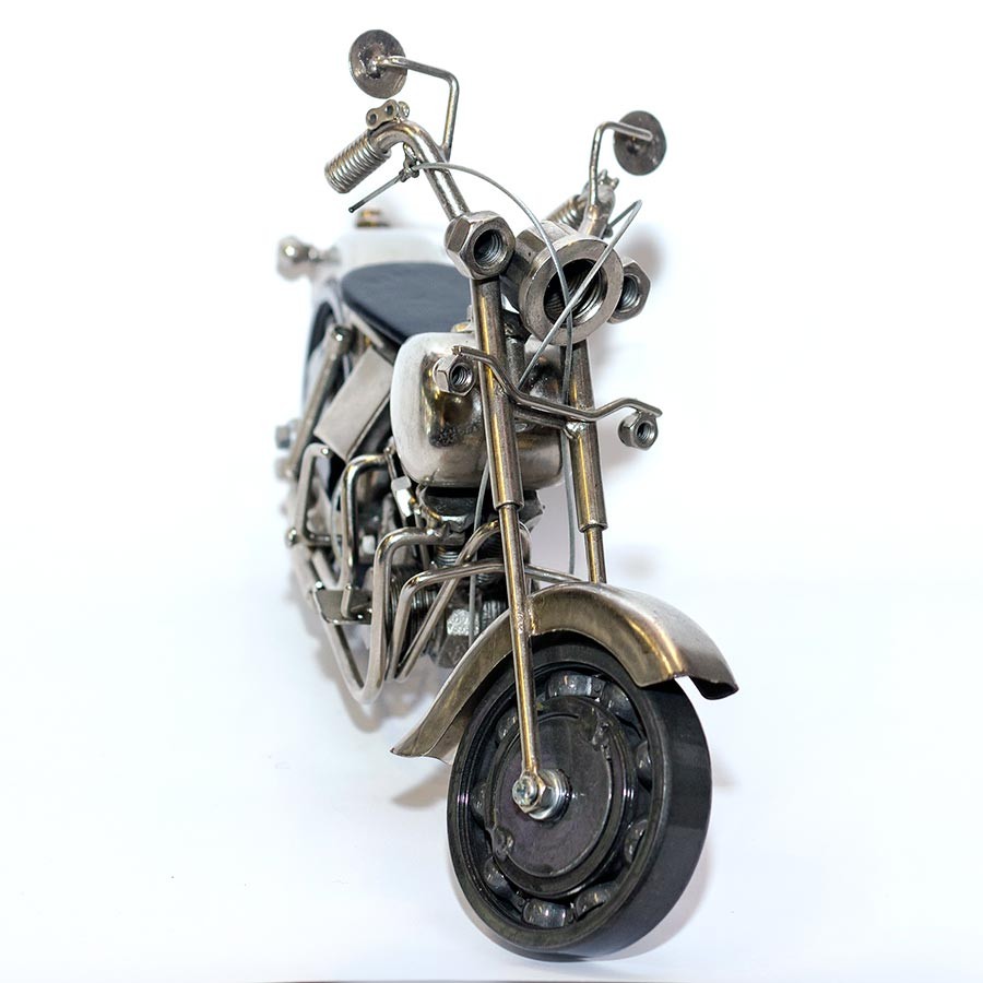 Harley Davidson Metal Motorcycle Sculpture Recycled Metal Sculpture