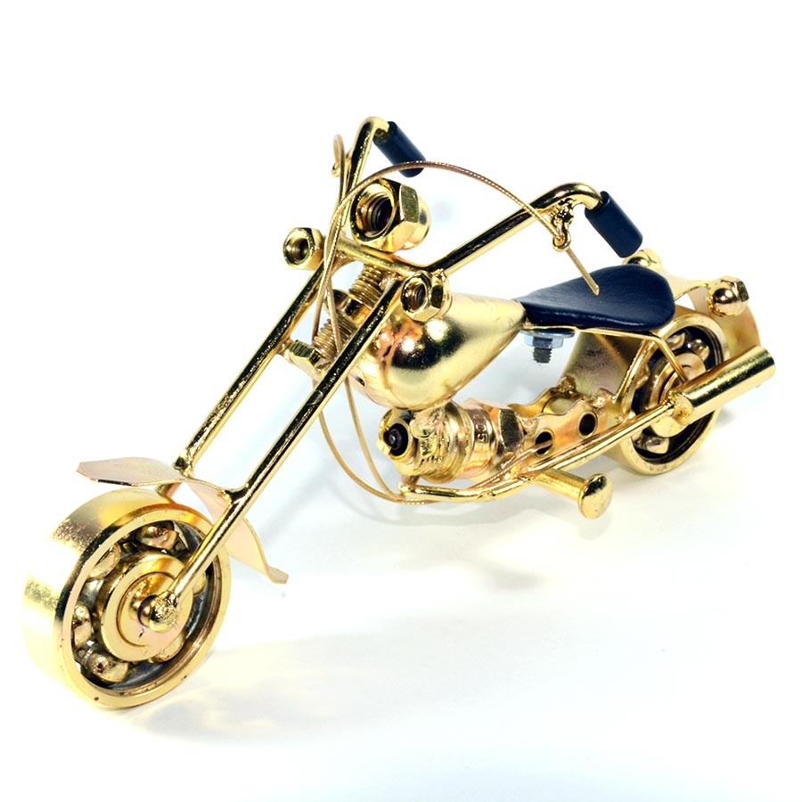 Harley Davidson Metal Sculpture Hand carved Metal Art Motorcycle