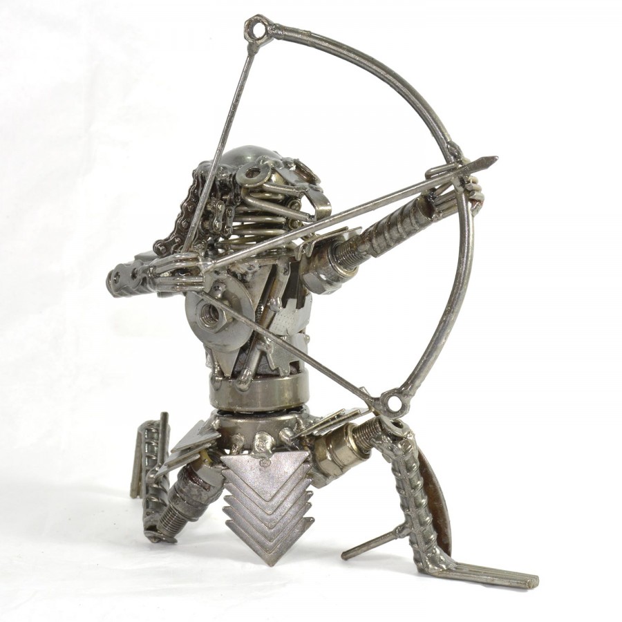 Predator Metal Sculpture Model Recycled Predator Scrap Metal Sculpture