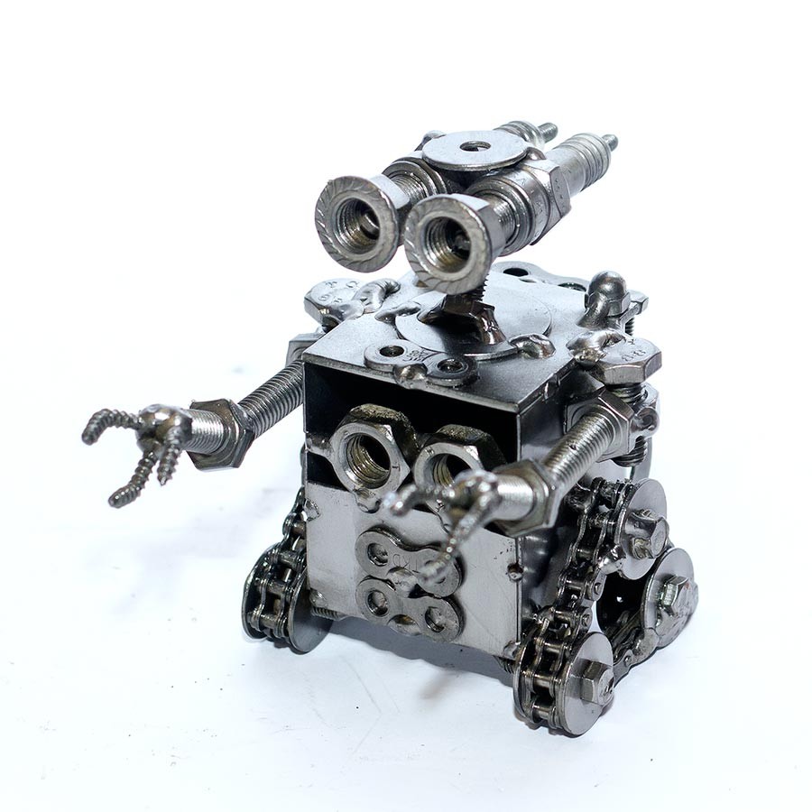 Wall E Robot Metal Sculpture Recycled Scrap Metal Sculpture Handmade