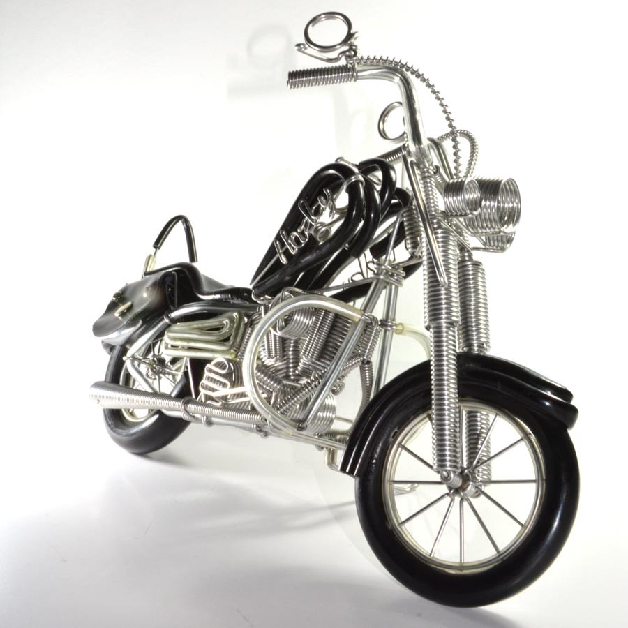 Wire Art Motorcycle : Harley-Davidson, Handmade Aluminium Wire Art