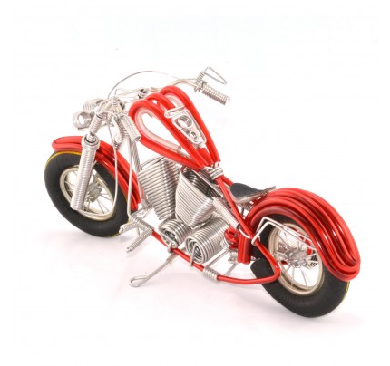 Wire Art Motorcycle Red - Handmade Aluminium Wire Art Sculpture