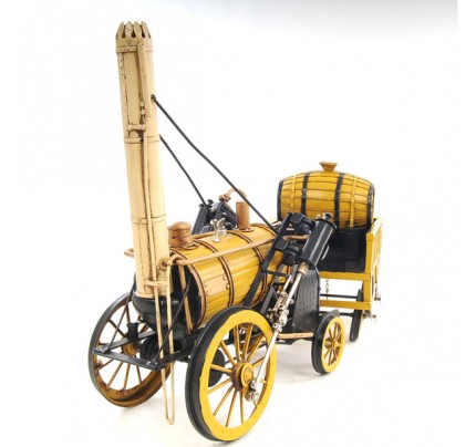 Handcraft Iron frame 1829 Yellow Stephenson Rocket Steam Locomotive