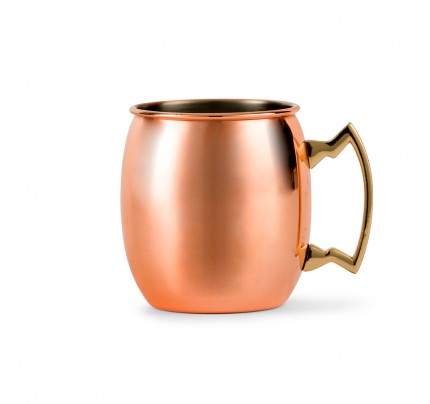 Circle Monogram Moscow Personalized Copper Mule Mug