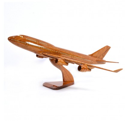 Boeing 747 Solid Mahogany wooden airplane model (small)